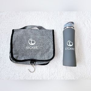 Stokke Travel Set Hanging Organizer and Flip Straw 20 oz Bottle